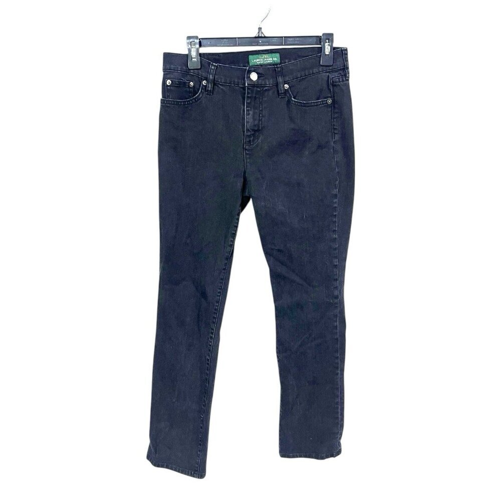 lauren ralph lauren jeans size 6 Straight Leg Black Cotton